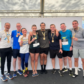 Staff members of JW Marriott Grosvenor House with medals